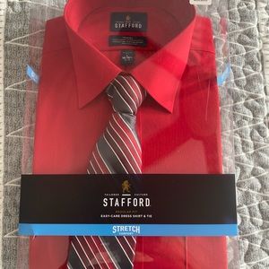 Mens dress shirt with tie